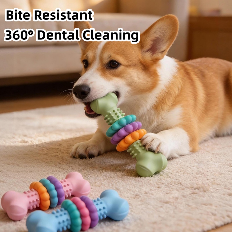 Teeth Cleaning Dog Chew Bone - Прочная игрушка для собак из TPR