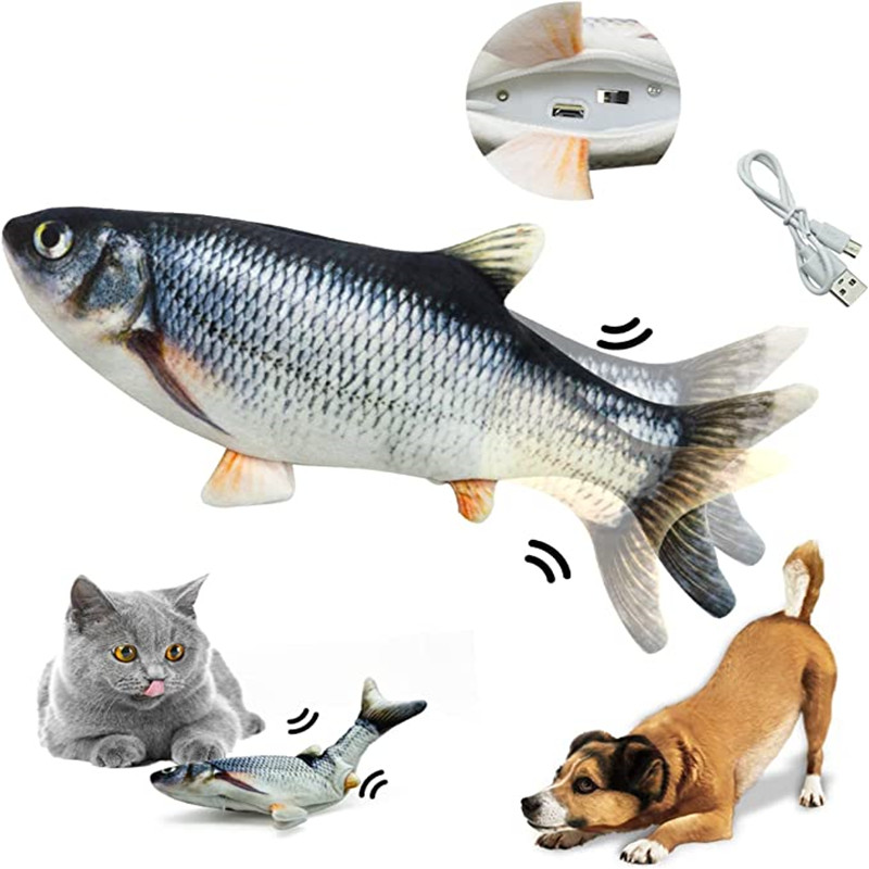Electric Floppy Fish Dog Toy - Интерактивная электрическая игрушка-рыба для кошек с