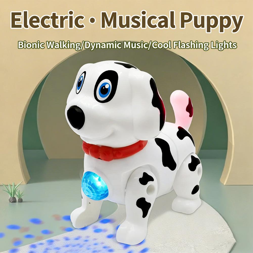 Suction Cup Dog Tug Toy - Электрическая игрушка-робот-собака на шнурке, щенок далматинец