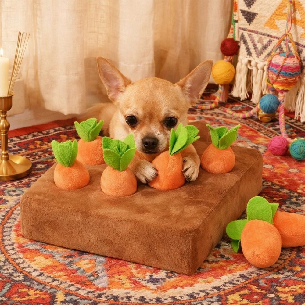 Dog Puzzle Feeder Toy - Игрушка-головоломка для собак: Морковный коврик-нюхалка для
