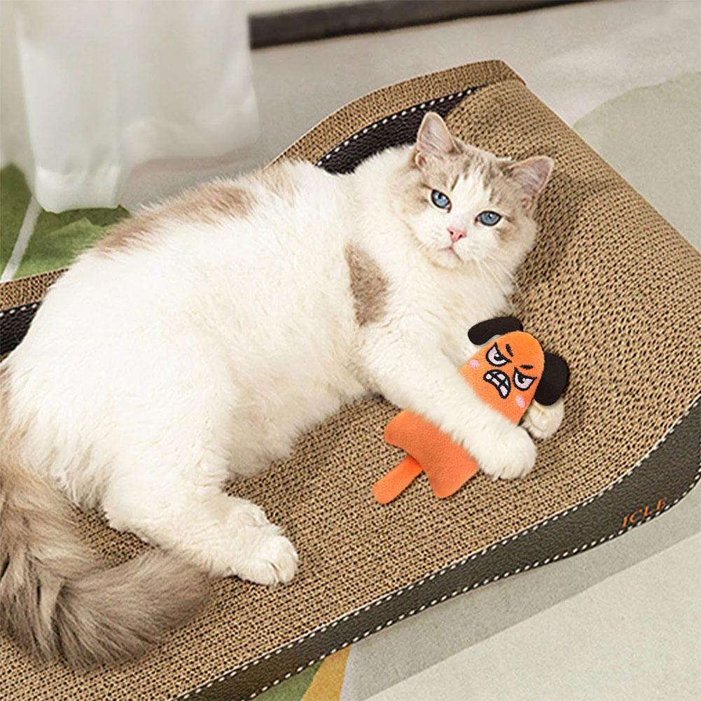 Catnip Interactive Plush Mouse - Игрушки для кошек с мультяшным выражением,