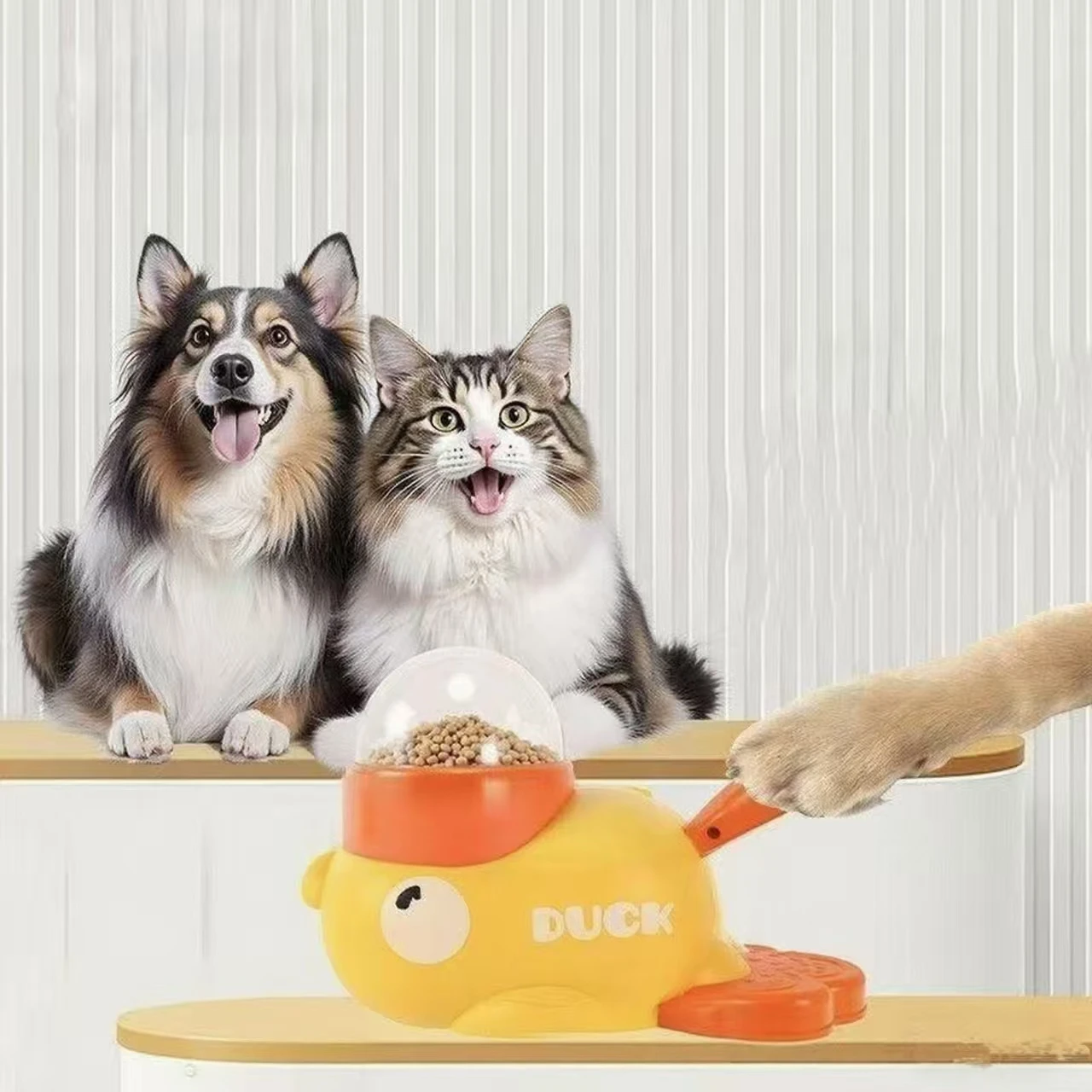 Dog Puzzle Feeder Toy - Желтая интерактивная игрушка-диспенсер для лакомств в