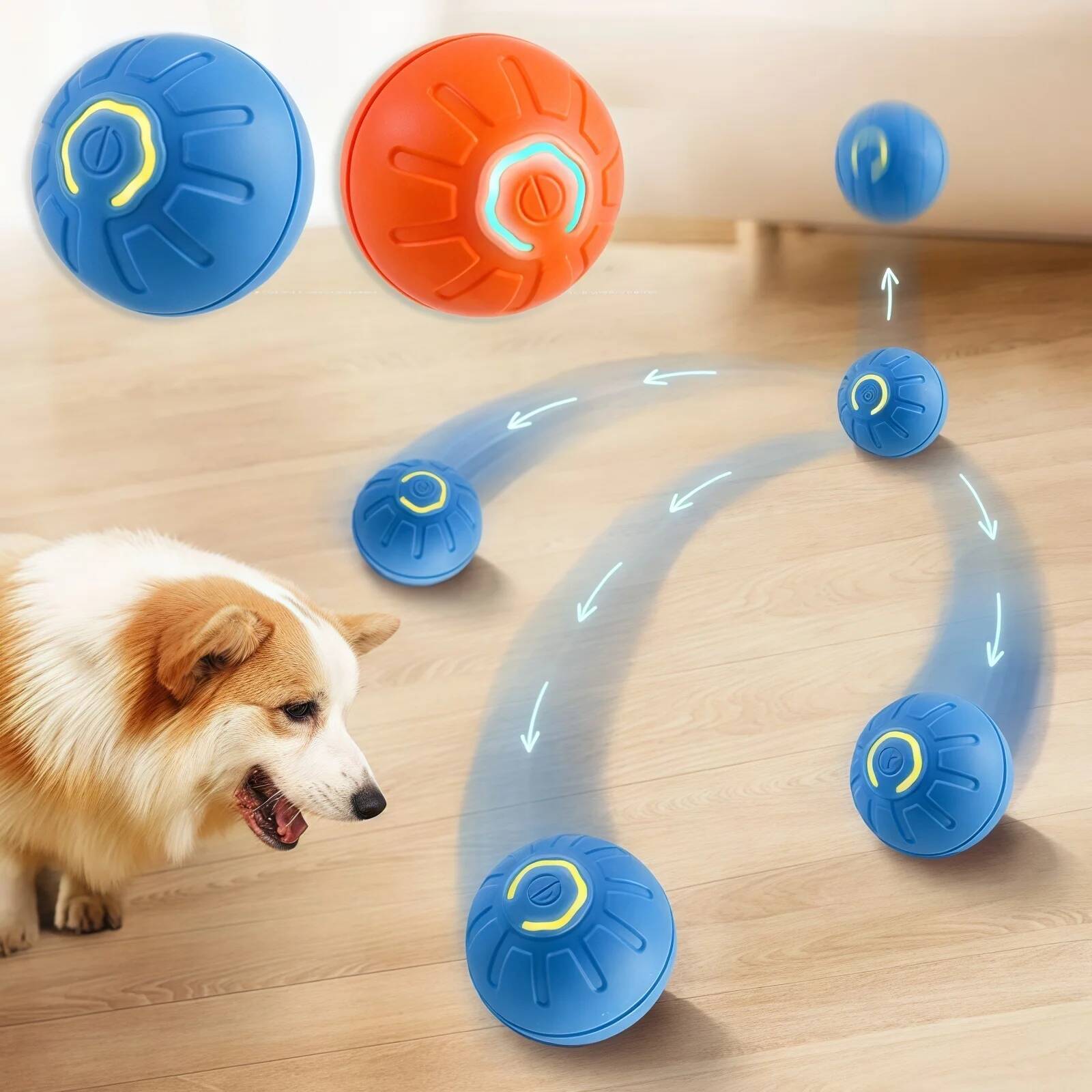 Automatic Moving Dog Ball - Умный интерактивный мяч-игрушка для собак: электронный,