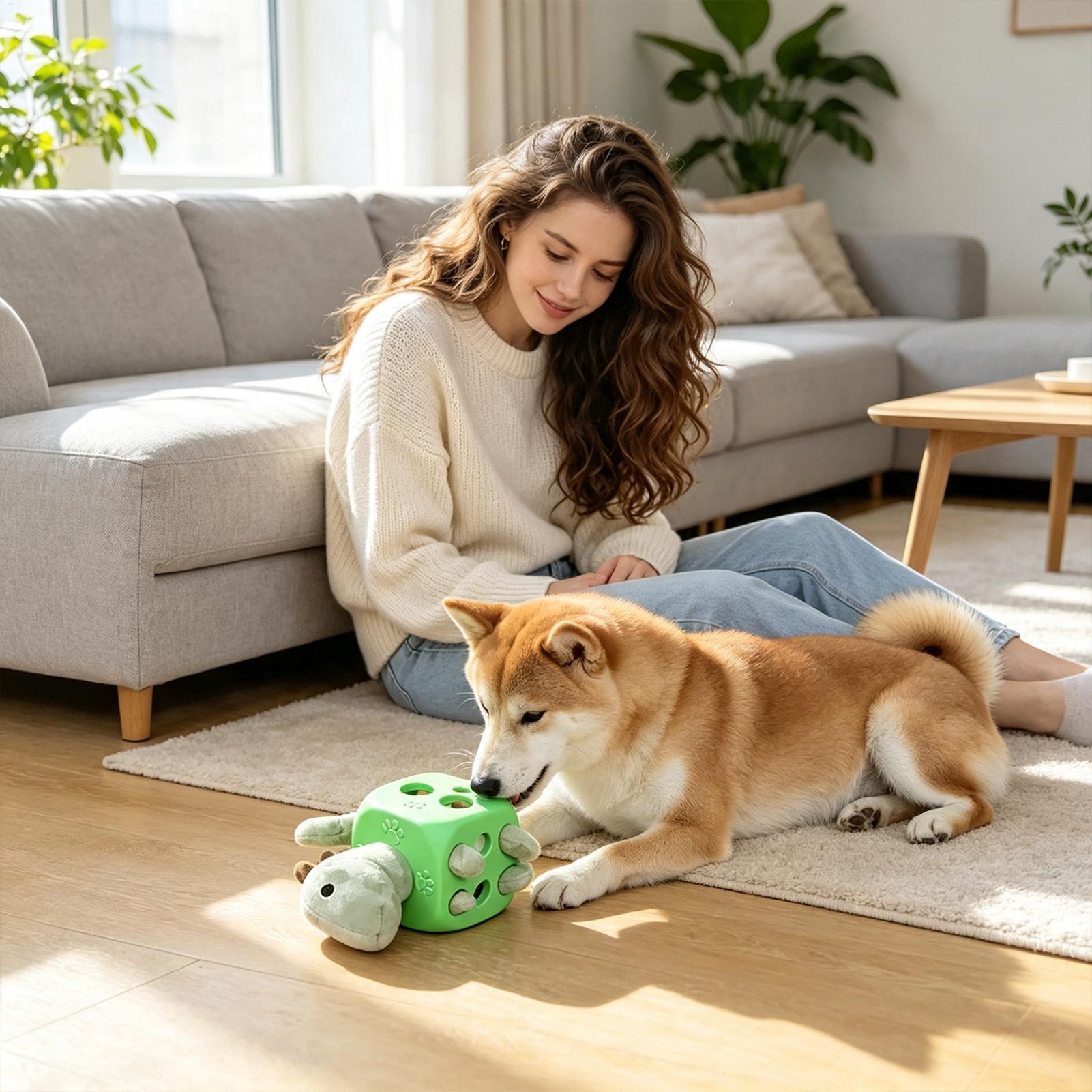 Rubber Treat Dispensing Dog Toy - Интерактивная игрушка для собак: пищащие животные-гаджеты