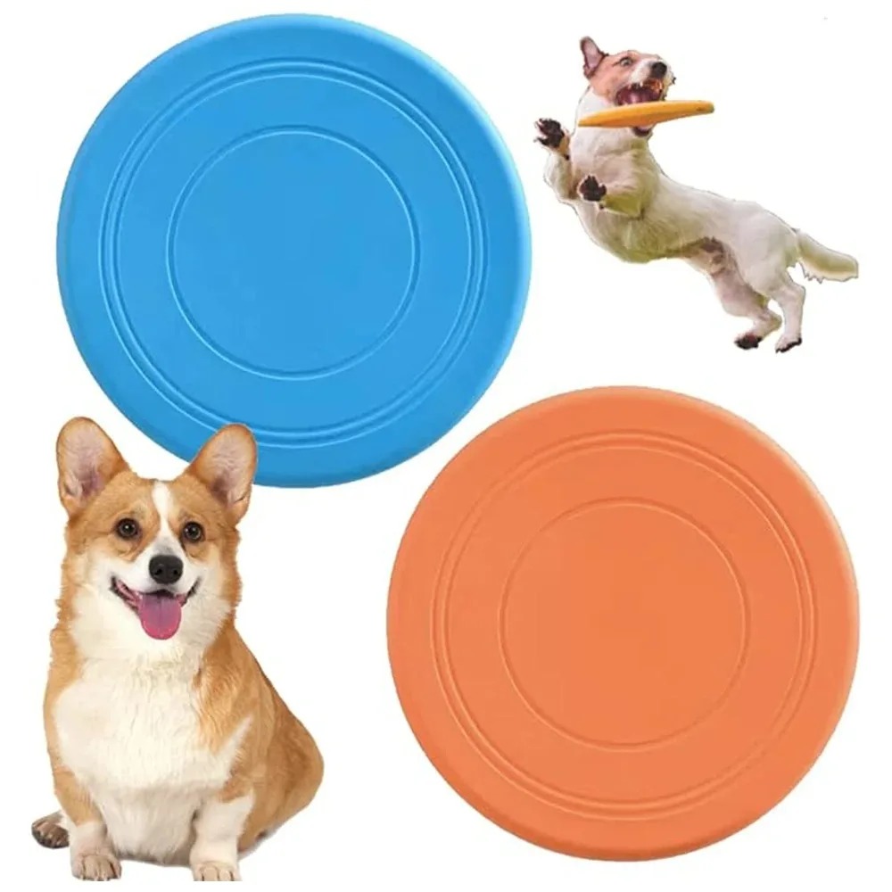 Flying Disc Dog Training Toy - Силиконовая летающая тарелка, забавная игрушка для