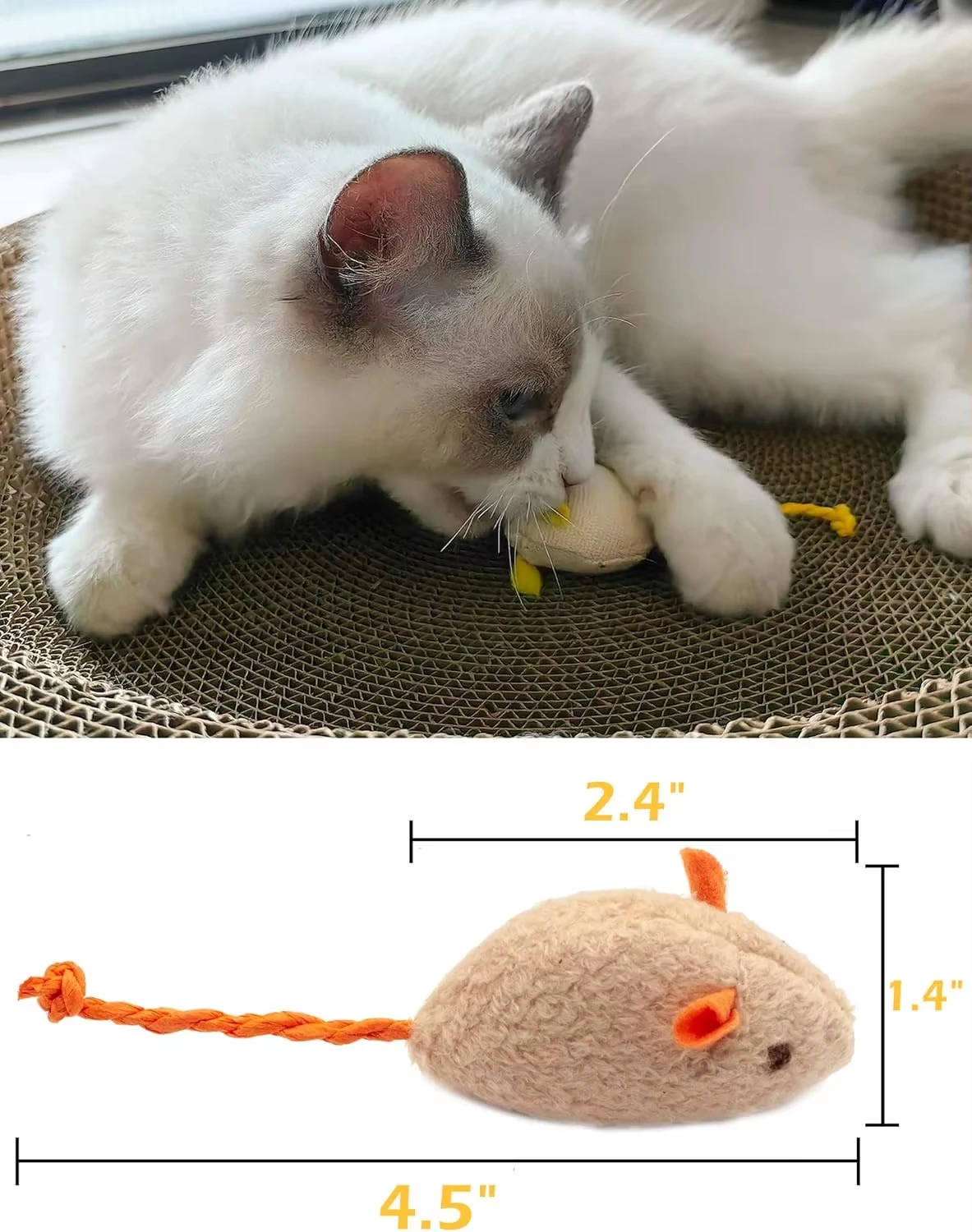 5 шт. погремушек-мышек для кош – обзор и цена Catnip Interactive Plush Mouse