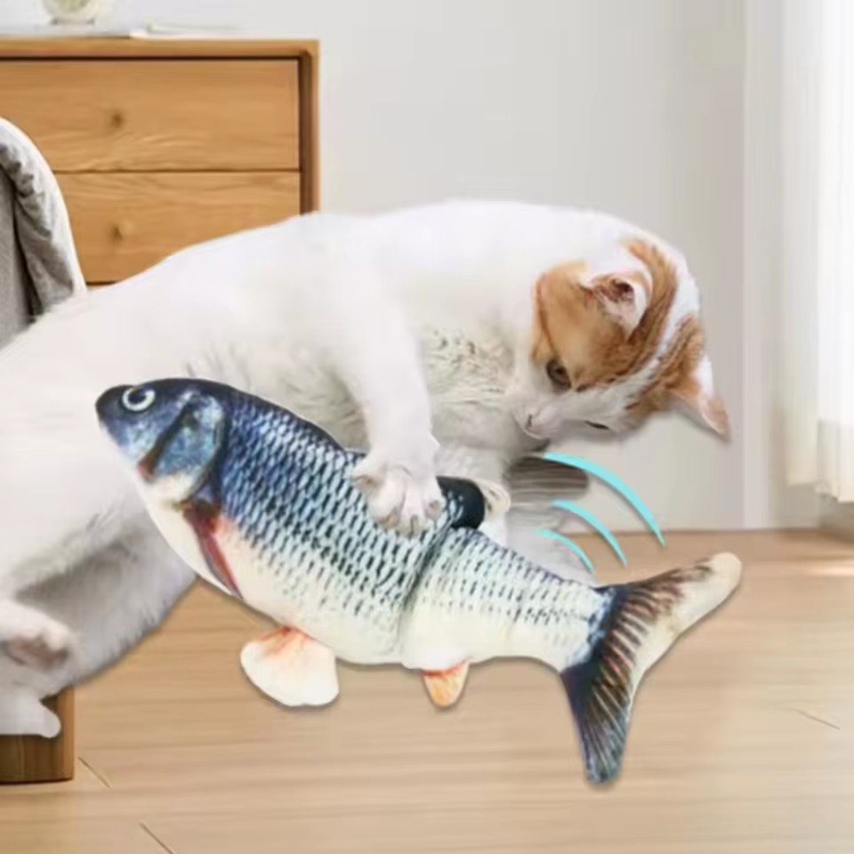 Интерактивная электрическая иг – обзор и цена Electric Floppy Fish Dog Toy