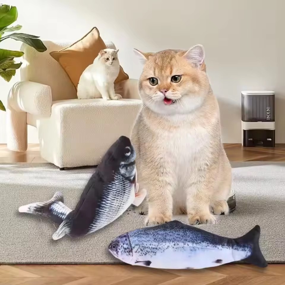 Интерактивная электрическая иг – обзор и цена Electric Floppy Fish Dog Toy