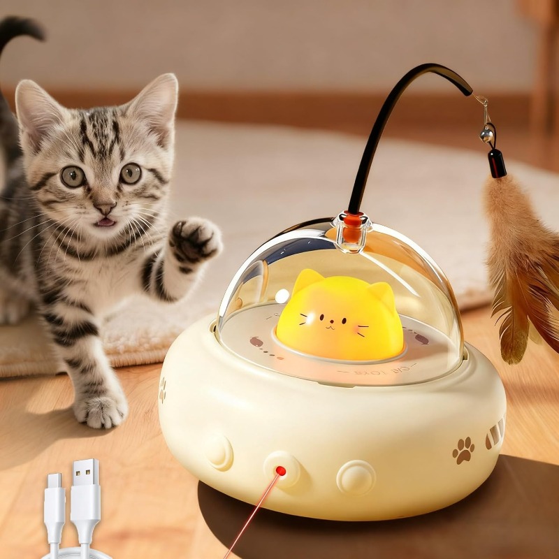 Малошумные интерактивные игруш – обзор и цена Laser Pointer Cat Toy Automatic