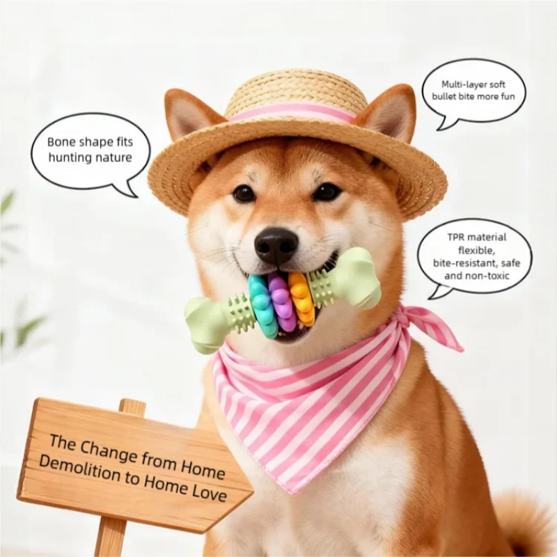 Прочная игрушка для собак из T – обзор и цена Teeth Cleaning Dog Chew Bone