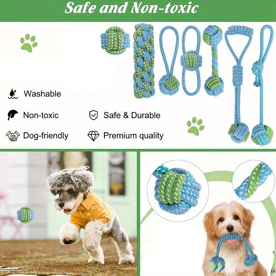 Набор из 7 интерактивных игруш – обзор и цена Dog Rope Toy Aggressive Chewers