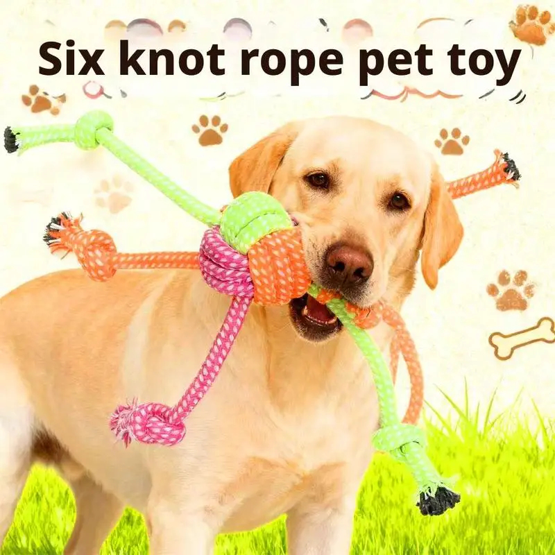 Прочная игрушка для собак: мяч – обзор и цена Dog Rope Toy Aggressive Chewers