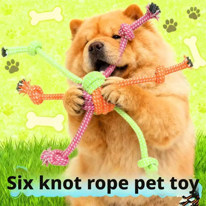 Прочная игрушка для собак: мяч – обзор и цена Dog Rope Toy Aggressive Chewers