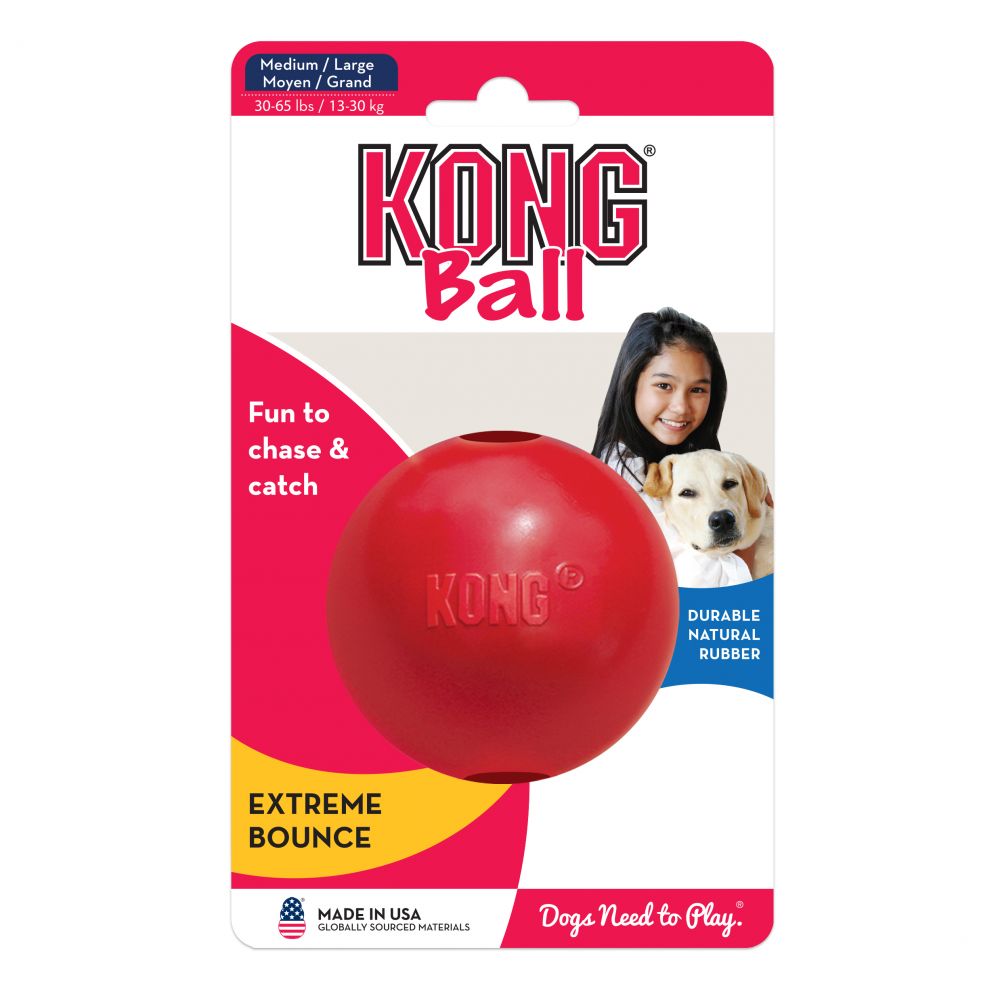KONG Ball Игрушка для собаки M – обзор и цена Indestructible Dog Chew Toy